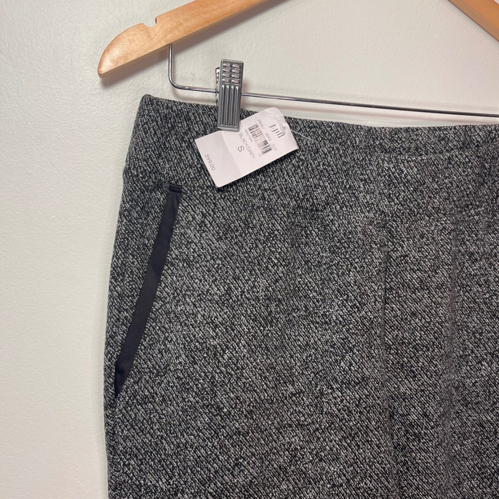 NEW J Jill Fit Black Gray Tweed Cuffed Ankle‎ Pants Stretchy Women's Size Small - Picture 2 of 12